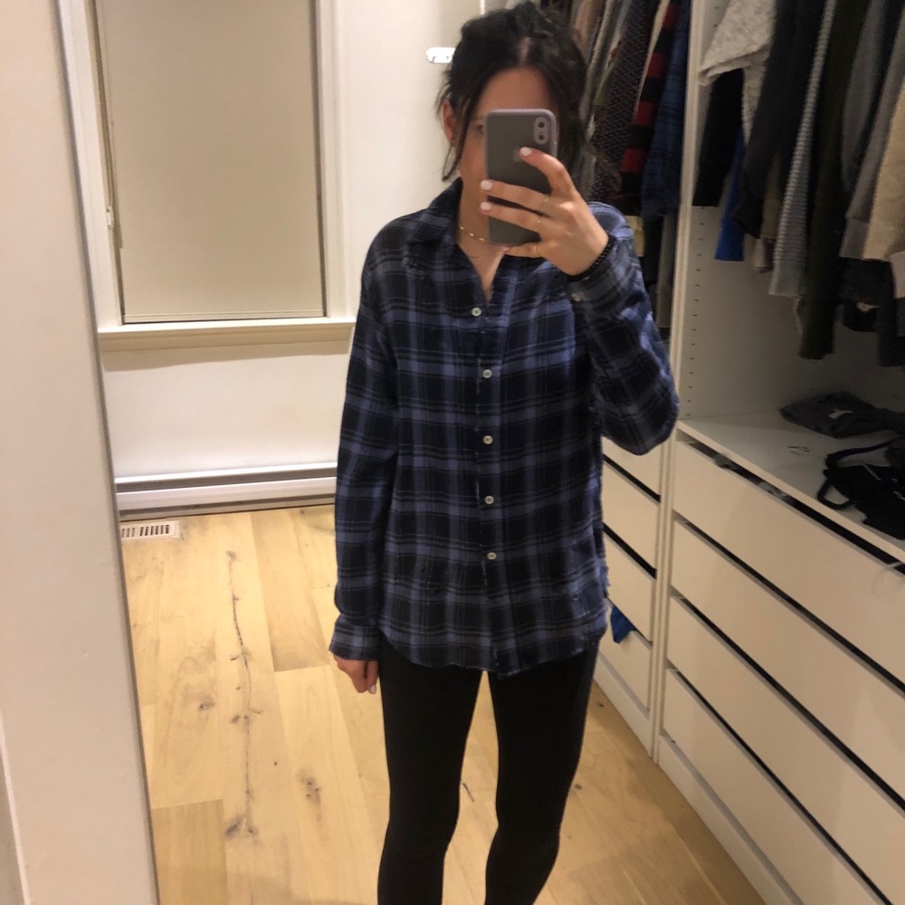 Sundry oversized flannel distressed size 1